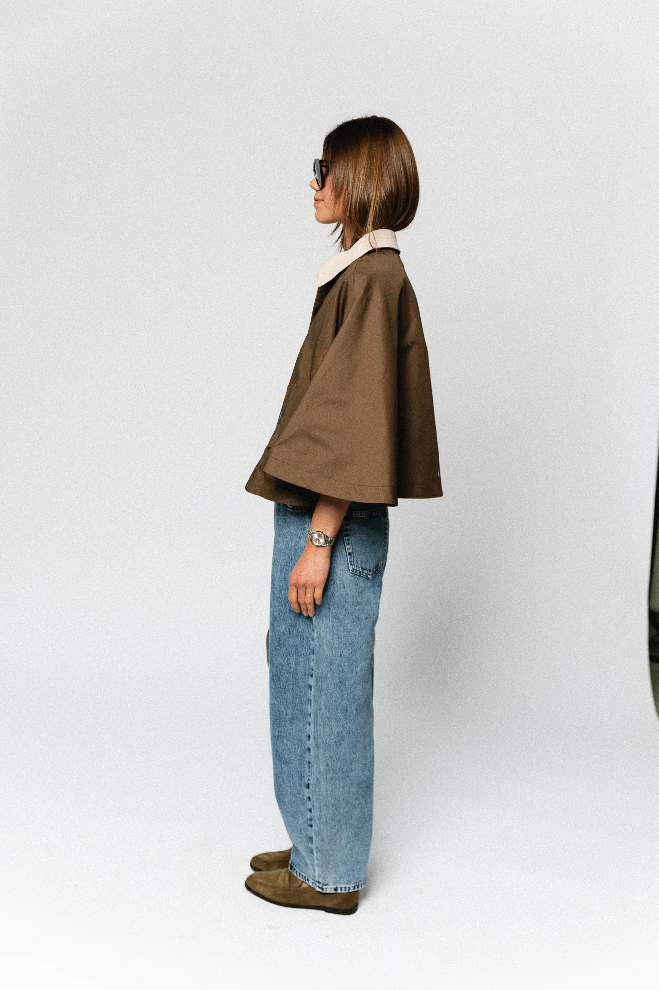 YASMaloma short trench cape oatmeal - Image 6