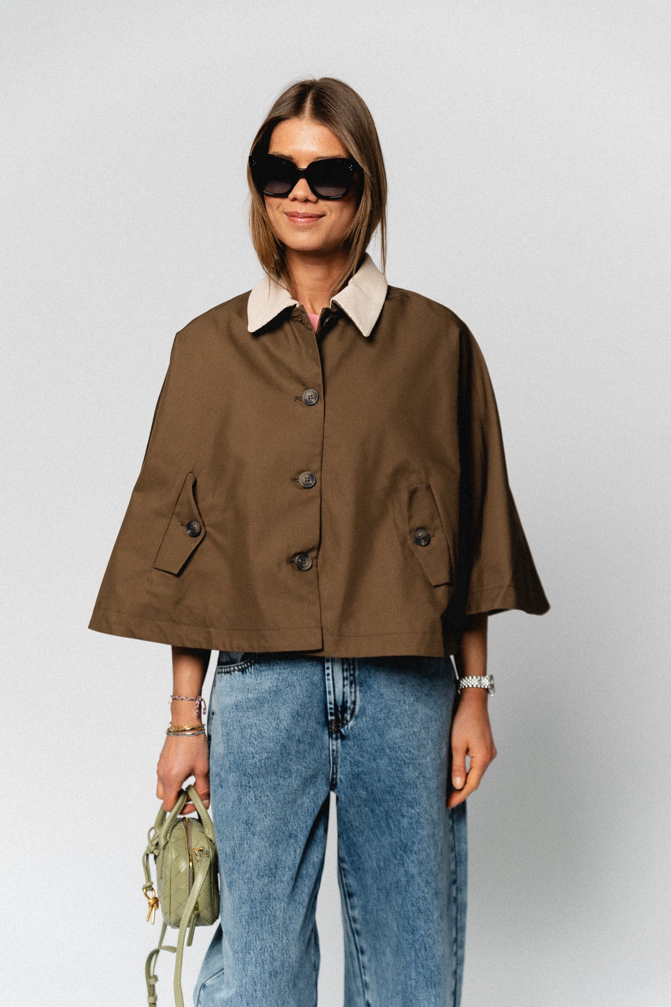YASMaloma short trench cape oatmeal - Image 8