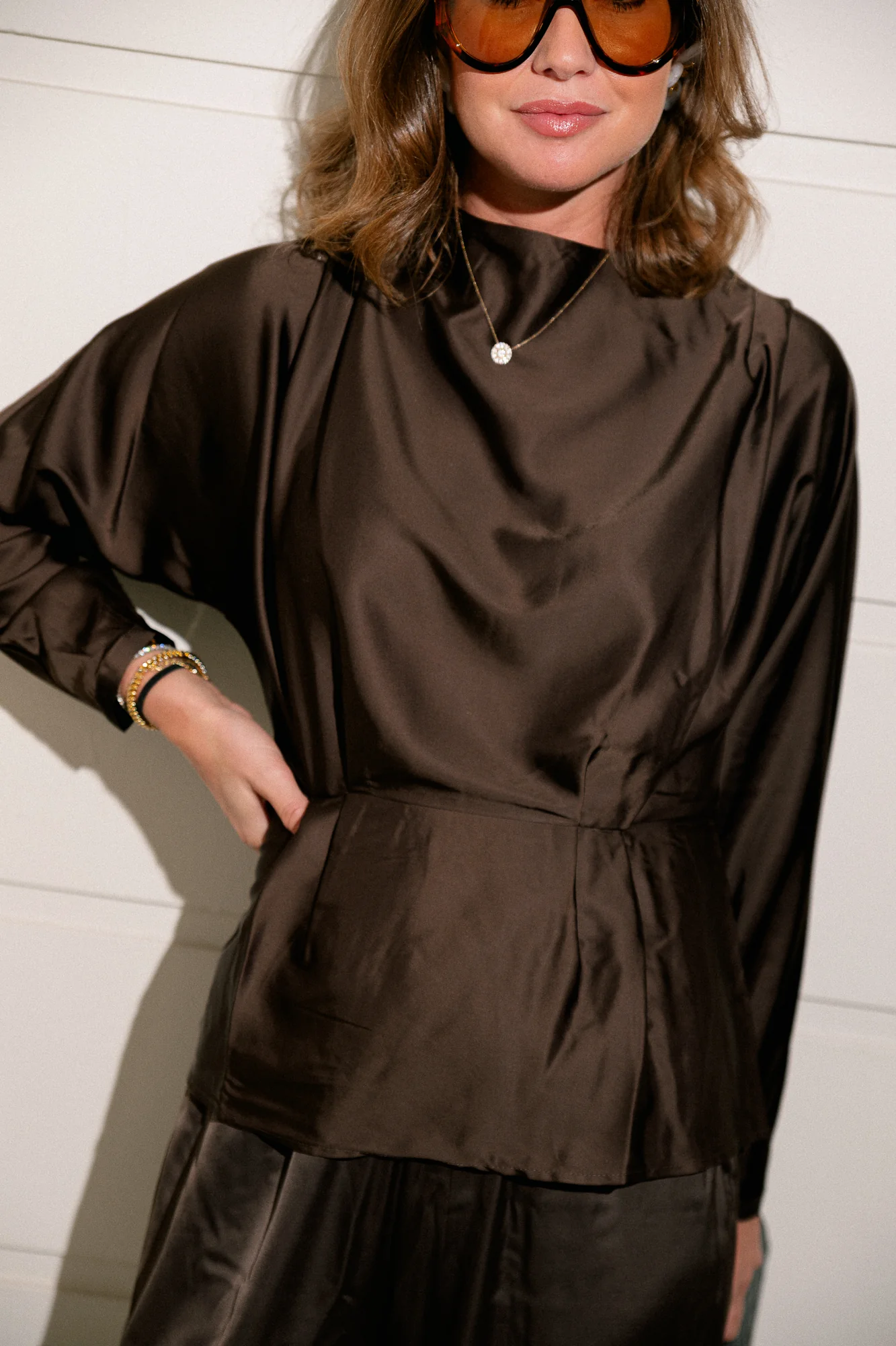 YASYera LS top chocolate brown - Image 3
