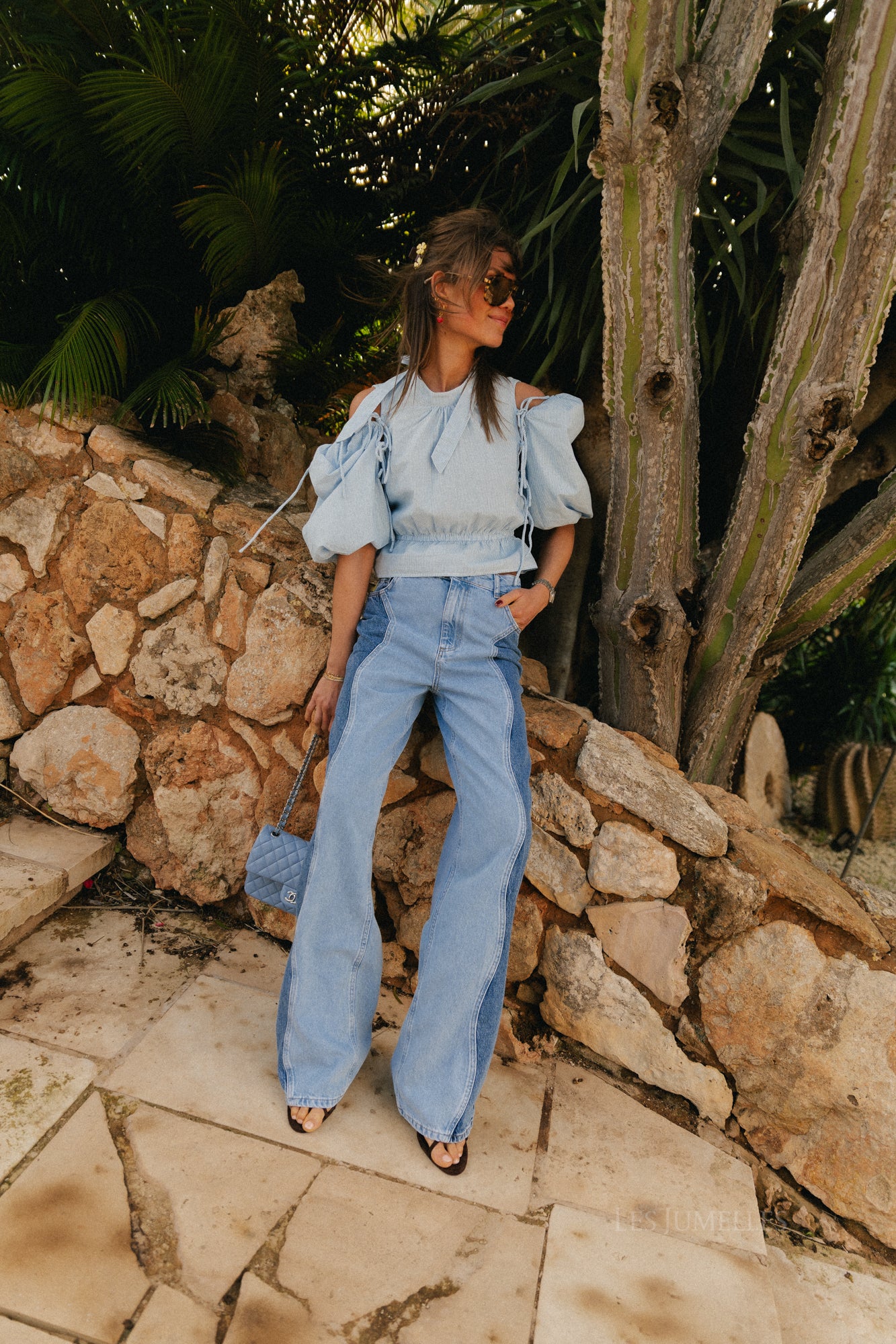 Yve pants light/mid blue